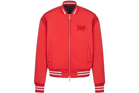 Dior And Shawn Bomber Jacket Red Men's 